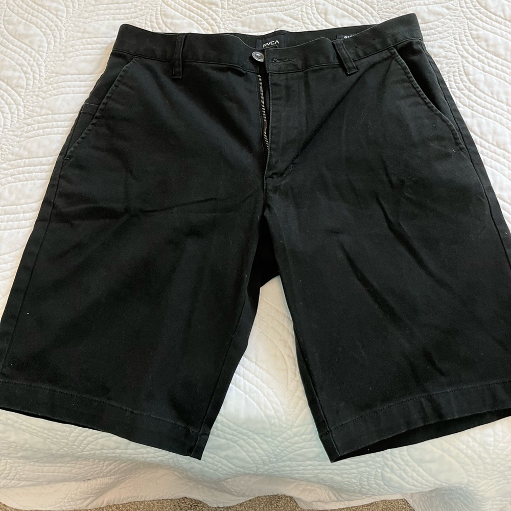Mens RVCA black jean shorts